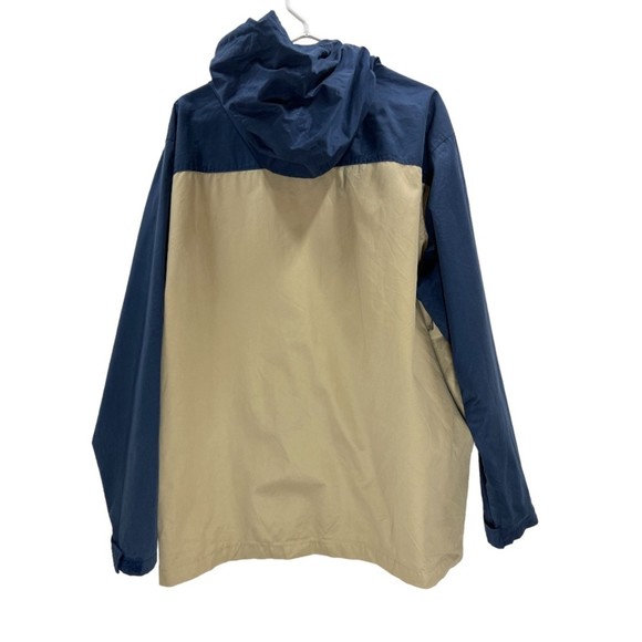 Hooded lightweight jacket XL mens khaki navy full zip pockets performance coat - Picture 2 of 9